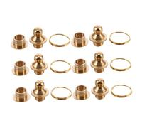 Garneck Brass Gourd Lids Miniature Gourd Stoppers Decorative Brass Caps Set of 6 for Crafting and Home Décor