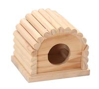 Garneck Breathable Wooden Hamster House Sturdy Pet Sleeping Nest for Small Hedgehogs and Hamsters Multi-Purpose Indoor Shelter