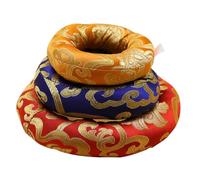 Garneck Buddhist Sound Bowl Pads Singing Bowl Mat 3pcs Set Luck-bringing Present Color