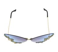 Garneck Butterfly Sunglasses with Rhinestone Inlaid Fashion Sunglasses | PC Frame, Events and Parties, Not Easy to Deform, Not Easy to Break, Reusable