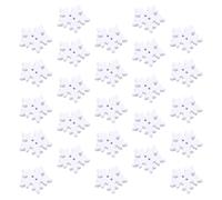 Garneck Buttons for Snowflake 200pcs Lightweight Wooden and White Smooth Craft Embellishment and Redesign Delicate Shape Clothes Bags Suitable for Adults