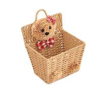 Garneck Cartoon Bear Hanging Basket Wicker Storage Container for Household Organizer Willow Basket Woven Design for Boys and Girls Toy Storage in Bedroom Living