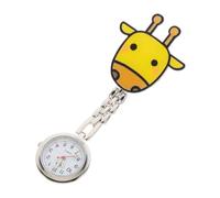 Garneck Cartoon Pattern Nurse Fob Watch with Deer Shape Design Dial for Nursing Students Doctors Portable Medical Pocket Watch