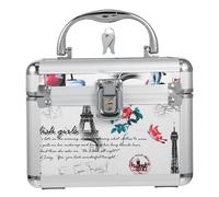 Garneck Cd/DVD Storage Case Large Capacity Aluminum Case Portable Cd Holder Makeup Box for Travel Work