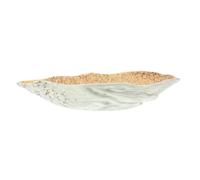 Garneck Ceramic Butterfly Bird Feeder Tray Outdoor Food Pot with Water Dish for Garden Decor Stable Floor Placement Smooth Surface Suitable for Birds Like Canary and Lark