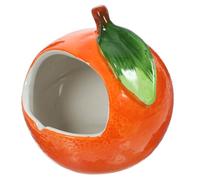 Garneck Ceramic Hamster Nest Orange Multifunctional Pet Bed Easy to Wash Creative Small Pet Sleeping House Suitable for Couch and Travel