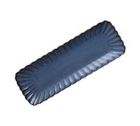Garneck Ceramic Sashimi Plate Rectangular Sushi Plate Creative Japanese-Style Fish Platter Easy Clean High-Temperature Fired for Japanese Cuisine and Cold Dishes