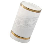 Garneck Ceramic Tableware Holder with Marble Pattern and Gold Trim Large Capacity Kitchen Utensil Organizer for Chopsticks Forks Spoons and Cooking Tools Decorative and Practical Cutlery
