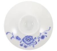 Garneck Ceramic Tea Cup Lid Vintage Porcelain Cover for Tea Bowls Replaceable Chinese Mug Lid Fine Workmanship Prevents Spills Fits