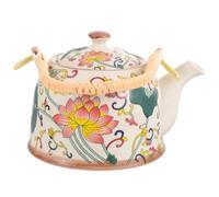 Garneck Ceramic Tea Kettle with Infuser 900ml Retro Style Teapot for Home Use, Classic Vintage Design with Safe and Reliable Material, for Loose Leaf Tea Brewing