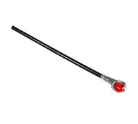 Garneck Ceremonial Halloween Walking Stick Cane for Adults Plastic Role for King and Wizard Costumes Elegant Red Claw Ball Staff for Themed Parties and Dress-up Events