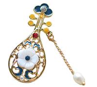 Garneck Chic Lute Brooch Pin for Women Elegant Decorative Badge Pin Back for Weddings and Casual Wear Stunning Accessory to Elevate Any Outfit