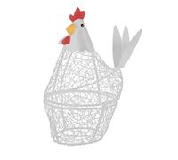 Garneck Chicken Egg Basket Holder Wire Kitchen Storage Rack for Home Use Decorative Chicken Shaped Iron Wire Egg Basket and Hollow Design
