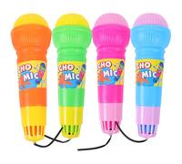 Garneck Children Microphone 4pcs Lightweight Karaoke Microphones Play Props Colorful Echo Mic Props for Boys and Girls Parties and Sing-alongs