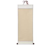 Garneck Chinese Blank Calligraphy Scrolls - 1Pc Long Scroll Paper for DIY Art Projects - Decorative Wall Hanging Xuan Rice Paper for Calligraphy and Painting Golden Poster Hanger Frame