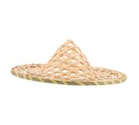 Garneck Chinese Woven Hat for Cosplay Rustic Dance Prop for Festivals Comfortable Breathable Diameter for Childrens Stage Performances