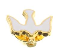 Garneck Christian Dove Pin Gold Plated Brooch Spiritual Faith Tie Tack Pin for Women Religious Baptism Accessory Memorial Ceremony Jewelry