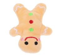 Garneck Christmas Dog Plush Chew Bite Resistant Gingerbread Man for Teething Teeth Cleaning Xmas present for Pets Interactive Play for Dogs