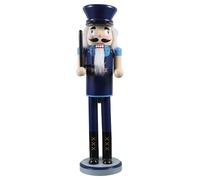 Garneck Christmas Policeman Nutcracker Figure Decor, 15 Inch Wooden Nutcracker Ornaments Puppet for Xmas Holiday Table Decor