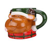 Garneck Christmas Reindeer Mug Ceramic Coffee Cup Holiday Beverage Cup Festive Kids