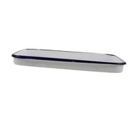 Garneck Classic Enamel Baking Dish Vintage Rectangular Roasting Tray for Kitchen Baking Serving High Temperature Resistant Easy to Clean Timeless Design for Pancakes Cakes