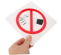 Garneck Clear Acrylic No Knocking Sign for Office Door Protection Wall Indicator with Modern Sleek Design Public Reminder Sticker to Prevent Damage and Ensure Quiet Environment