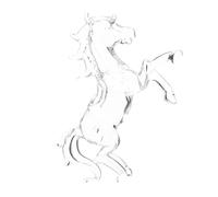 Garneck Clear Crystal Horse Figurine Feng Shui Statue for Home Office Decor Realistic Standing Animal Desktop Ornament Symbol of Career Growth and Year Luck