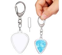 Garneck Clear Guitar Pick Case Transparent Heart Shaped Guitar Picks Holder for Organization Musicians Accessories Supplies