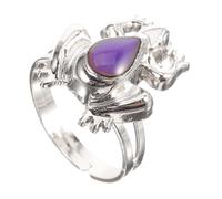 Garneck Color Changing Frog for Adjustable Emotion Ring Fun Temperature Reactive Jewelry for Boys and for Special Days
