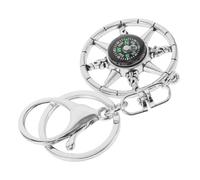 Garneck Compass Keyring with Sturdy Metal Ship Wheel Design Portable Nautical Rudder Keychain for Sailing Enthusiasts Car Keys Bags Outdoor Adventures Ocean Inspired Accessory