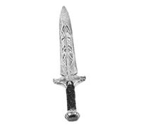 Garneck Cosplay Prop Wide Sword Silver Simulated Samurai Training for Adults Boys Reusable Costume Accessory for Masquerade Party and Fancy Dress Play