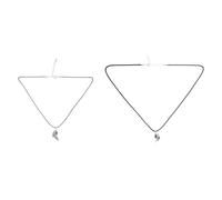 Garneck Couple Necklace Set 1 Pair Devil and Angel Pendants with Black Cord Valentine’S Day Decorative Neck Accessory for Women and Men