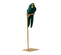 Garneck Couple Parrot Ornaments Birds Decor Parrot Decor Home Artificial Bird Ornament Tabletop Parrot Ornament Parrot Figurine Hanging Large Parrot Desk Parrots Decoration Alloy Green