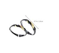 Garneck Couple Rings 1 Pair Open Black Ink Bamboo Leaf Finger Rings Adjustable Valentine'S Day Gift for Women and Men
