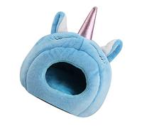 Garneck Cozy Unicorn Shaped Warm Nest for Pets Plush Hideaway Cave for Hamsters Guinea Pigs and More Winter Retreat for Napping and Hiding
