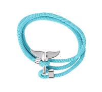 Garneck Creative Couple Wristband with Fashion Anchor and Whale Tail Charm Durable Unisex Armlet Bracelet Sky Stylish Year Bracelet Men and Women