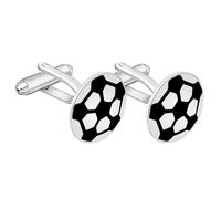 Garneck Creative Football Cufflinks for Men, 1 Pair Silver Copper Business Sleeve Nails with Practical and Aesthetical Design, for Business Occasion Shirt Accessories