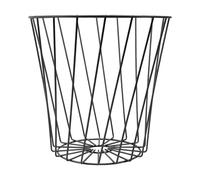 Garneck Creative Modern Designed Iron Waste Basket with Aging and Compression Resistance for Bedroom and Kitchen, Simple Black Umbrella Container and Recycling Bin Storage