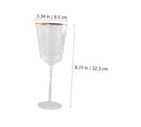 Garneck Crystal High-Foot Wine Goblet with Golden Rim Elegant Decorative Glass for Indoor Outdoor Parties Bar Use and Table Ornament