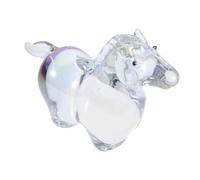 Garneck Crystal Horse Ornament Elegant Realistic Sculpture for Home Office Decor Compact Timeless Design with Brilliant Light Reflection Desktop Horse Adornments for Living Room Accent