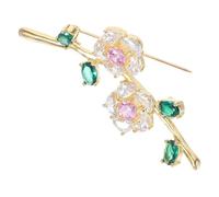 Garneck Crystal Plum Blossom Brooch for Women Elegant Flower Pin Symbolizing Resilience and Purity Sophisticated Crystal Accessory for Coats Scarves Shawls Holiday Birthday