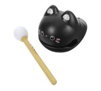 Garneck Cute Cartoon Cat Wooden Fish Percussion Instrument Office Decompression for Stress Relief and Desk Decoration Abs Material with Playful Design for Yoga Dance and Workspace Fun