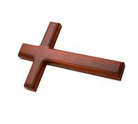 Garneck Decor Cross Wall 1Pc Decorative Wooden Cross Antique Handmade Wall Hanging Jesus Wall Art Christian Wall Sculpture for Religious Home Decoration Wall Metal