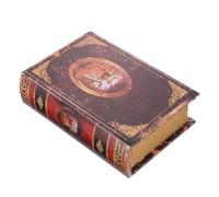 Garneck Decorative Book Boxes Decorative Books With Compartment Money Jewelry Vintage Storage Boxes Home Decor (Brown)