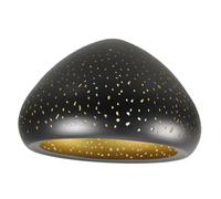 Garneck Decorative Iron Pendant Lamp Shade Black Exterior Gold Interior Metal Ceiling Light Cover Sturdy Hanging Lamp Shade for Home and Office Ambient Lighting