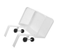 Garneck Desk Wire Organizer Clamp Basket, Small White under Desk Storage for Charging Cables and Remote Controls, Designed for Office and Home Environments