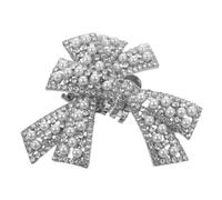 Garneck Detachable Silver Bow Shoe Clips for Women Bridal Shoe Jewelry Elegant High Heel Charms Wedding Reusable Clip Accessories for Pumps Flats Sandals Boots