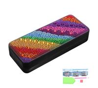 Garneck Diamond Art Painting Hard Shell Eyeglass Case with Acrylic Wood Construction Handcrafted Travel Sunglass Organizer Box for Protective and Stylish Glasses Storage