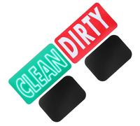 Garneck Dishwasher Clean Sign Magnetic Indicator for Dishwasher and Washing Machine, Easy Flipping Cleaning Magnet Sign Rubber Magnet and Pp Film, Unique Design for Home and Housewarming