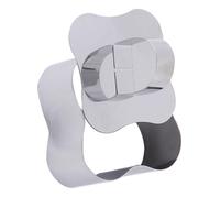 Garneck DIY Baking Mold with Pusher for Cake Cookie Biscuit Sushi Vegetable Fruit Mousse Ring with Curved Border for Creative Dessert and Food Shapes